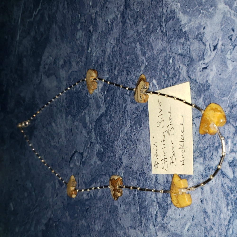 Sterling Silver Bear Necklace